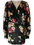 Attico Print Short Dress - Black