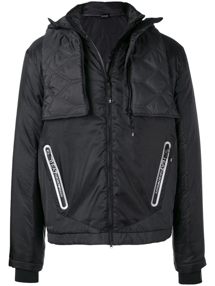 Ea7 Emporio Armani Padded Collar Jacket - Black
