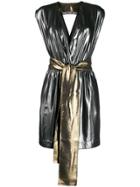 8pm Wrap Style Mini Dress - Grey
