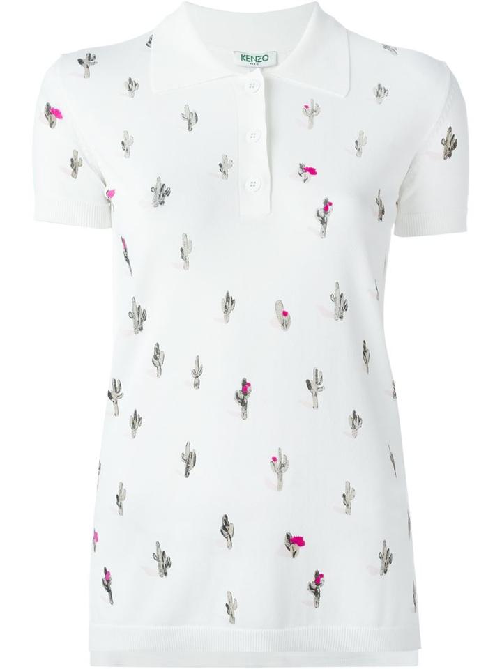 Kenzo 'cartoon Cactus' Polo Shirt
