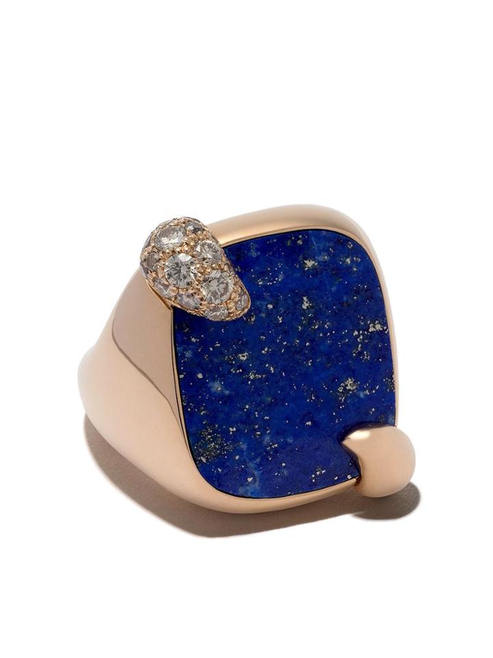 Pomellato 18kt Rose Gold Ritratto Lapis Lazuli And Brown Diamond