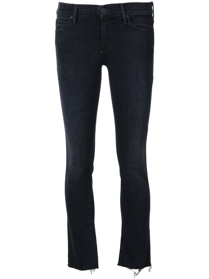 Mother 'rascal Ankle Snippet' Jeans - Black