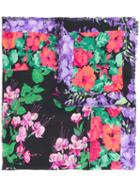 Gucci - Flowers Print Scarf - Women - Silk - One Size, Black, Silk