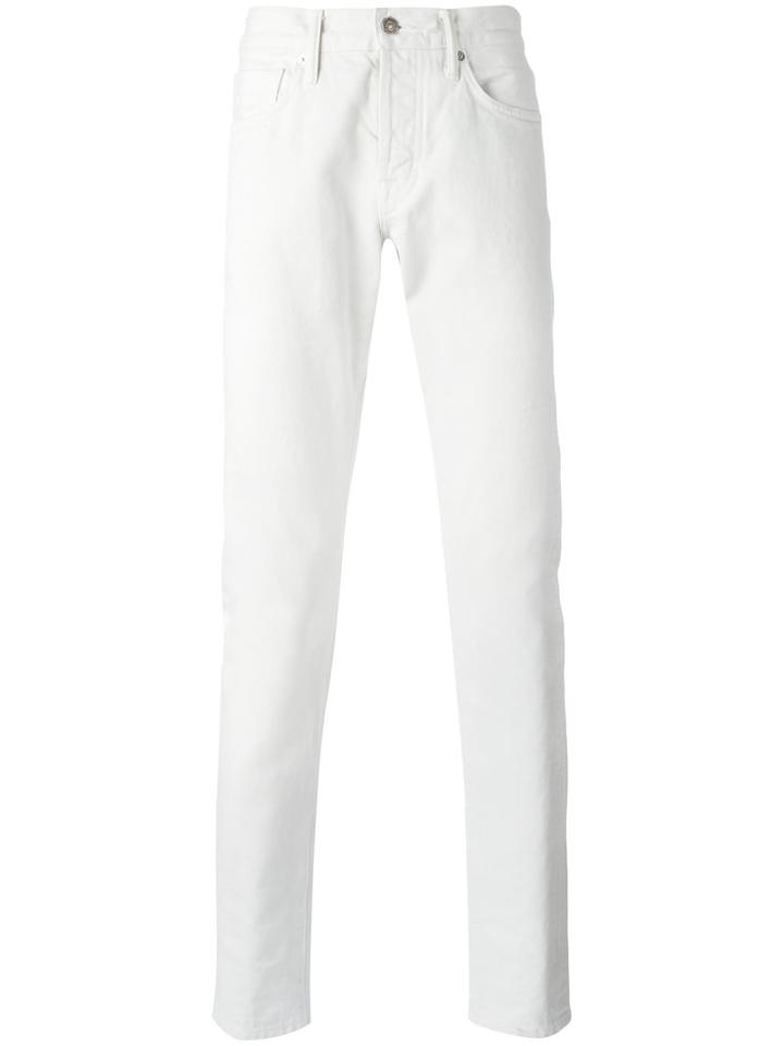 Tom Ford Slim Fit Jeans, Men's, Size: 33, White, Cotton