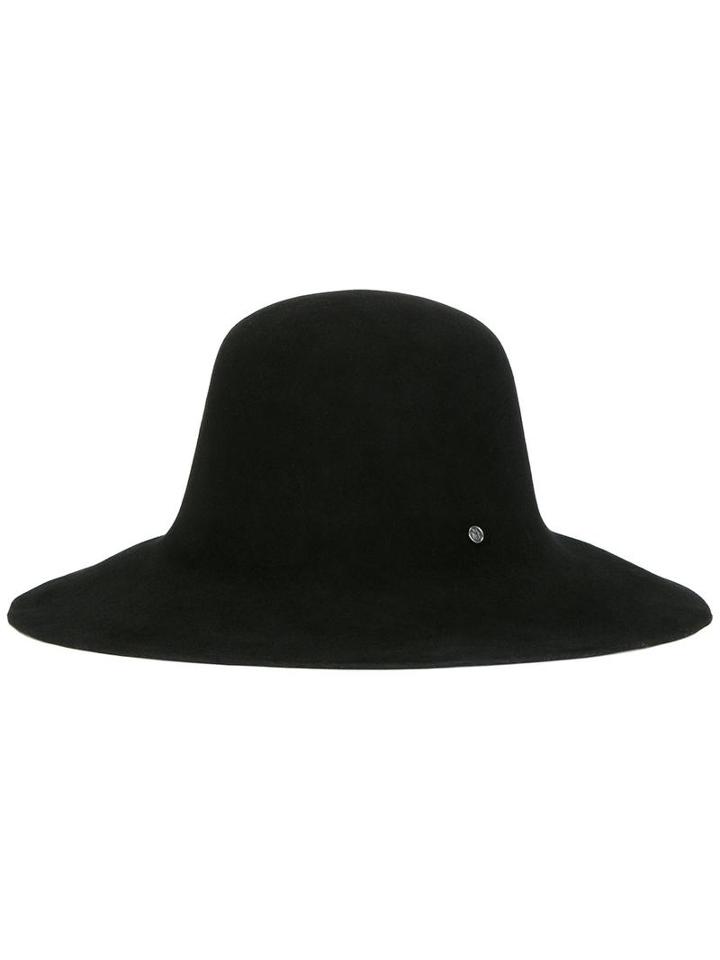Maison Michel Embellished Detailing Fedora Hat, Women's, Size: Medium, Black, Rabbit Felt