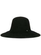 Maison Michel Embellished Detailing Fedora Hat, Women's, Size: Medium, Black, Rabbit Felt