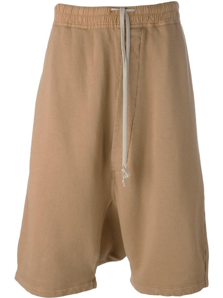 Rick Owens Drkshdw Casual Drop-crotch Shorts, Men's, Size: Medium, Nude/neutrals, Cotton