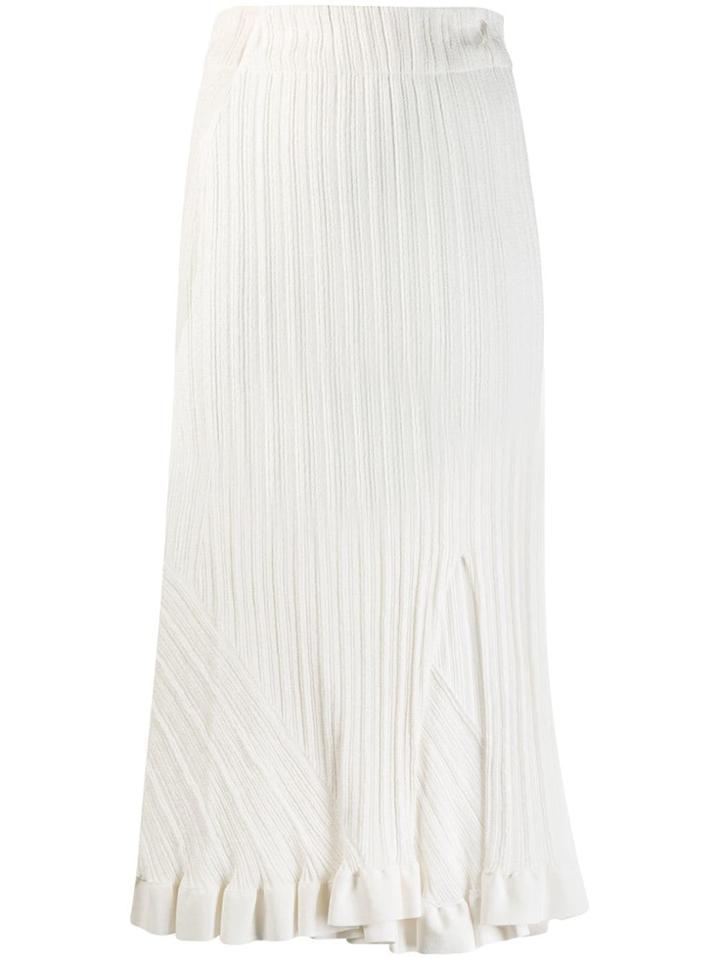 Chloé Ribbed Midi Skirt - White