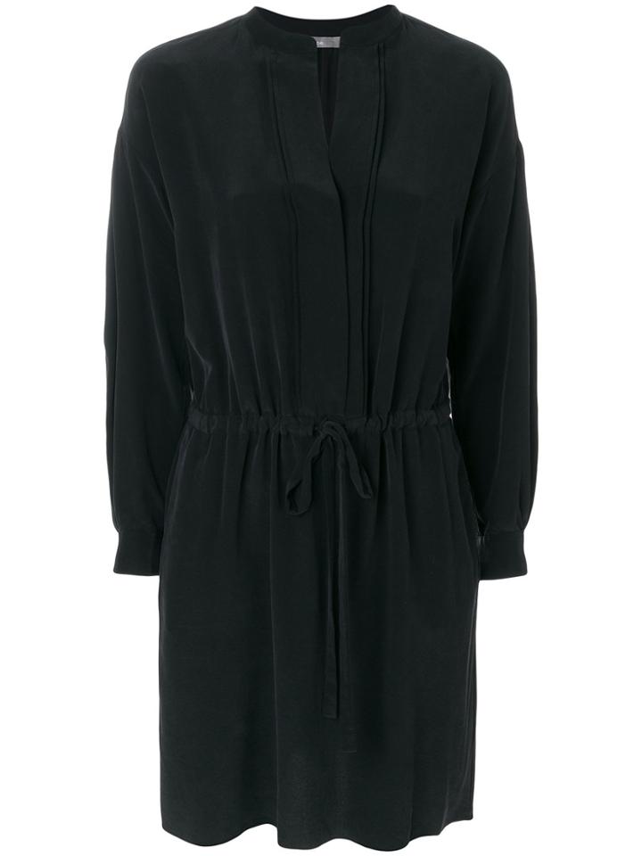 Vince Satin Shirt Dress - Black