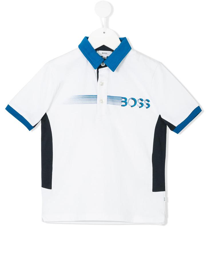 Boss Kids - Logo Print Polo Shirt - Kids - Cotton - 8 Yrs, White