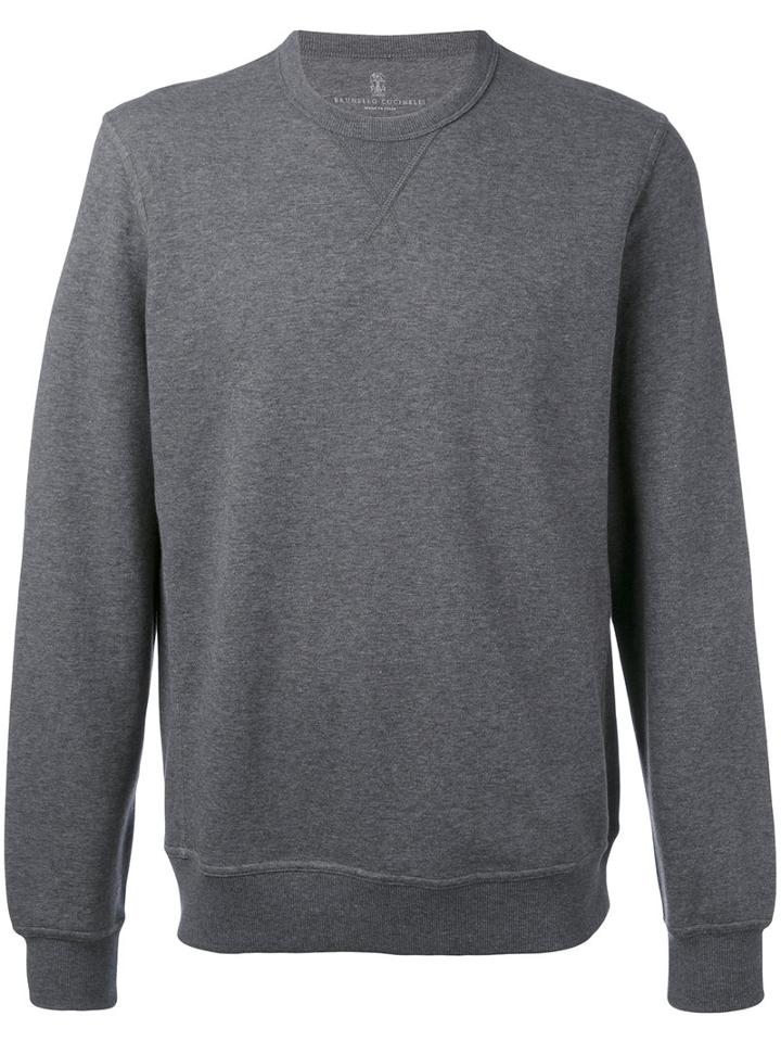 Brunello Cucinelli - Knitted Sweater - Men - Cotton/polyamide - L, Grey, Cotton/polyamide