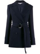 Stella Mccartney Double-breasted Belted Coat - Blue