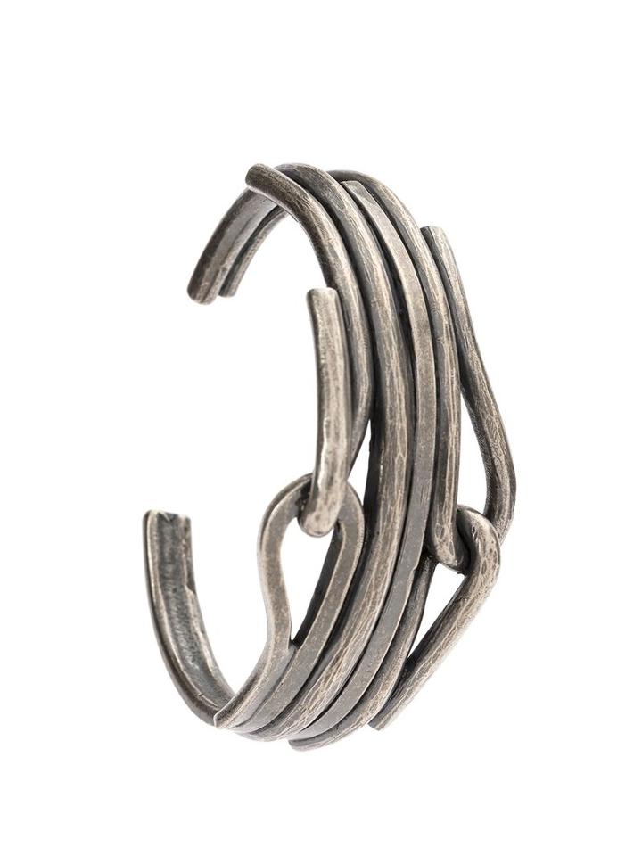 Tobias Wistisen Twig-shaped Cuff, Men's, Metallic