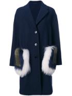 Ermanno Scervino Fur Coat - Blue