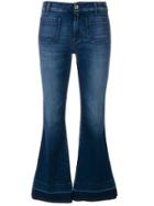 The Seafarer Stonewashed Flared Jeans - Blue