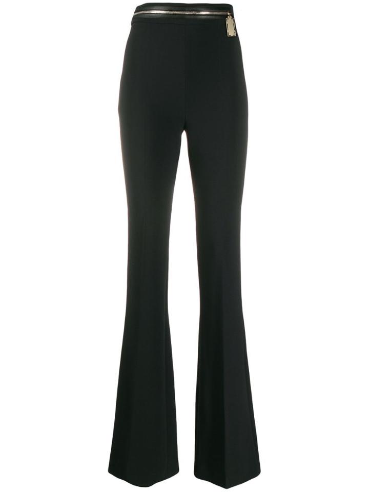 Elisabetta Franchi Zip-up Flared Trousers - Black