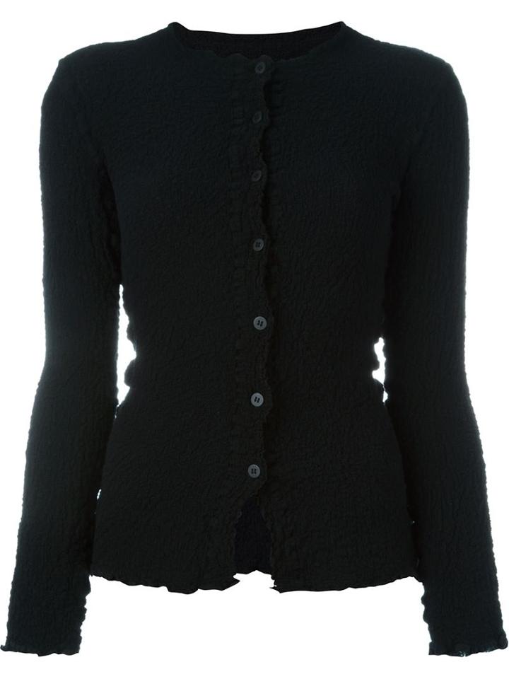 Issey Miyake Cauliflower Micro Pleat Shirt, Women's, Black, Cotton/polyurethane