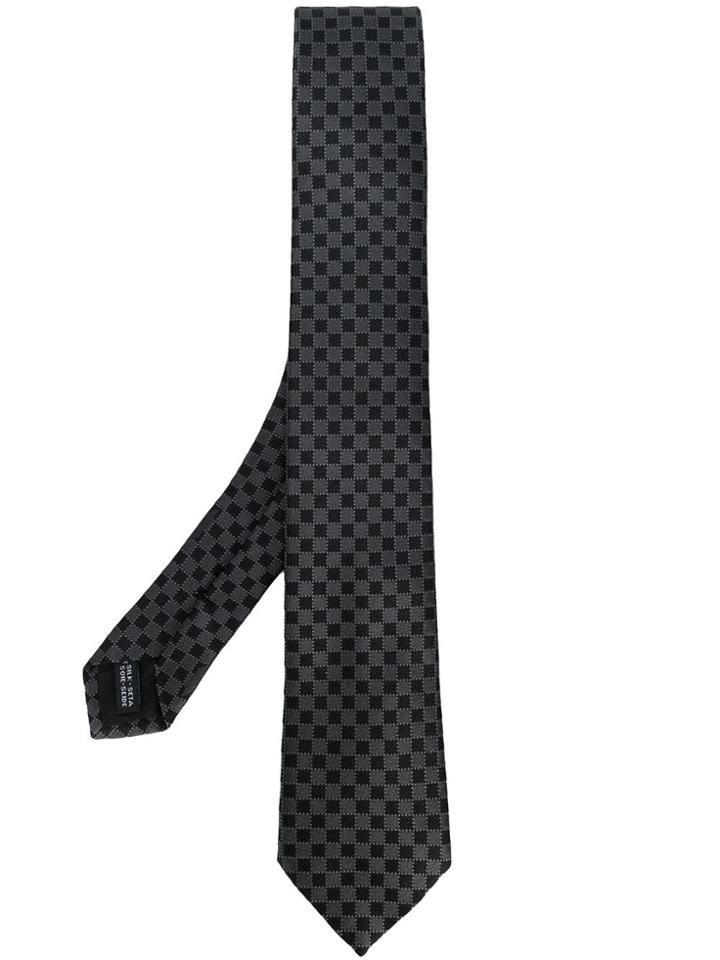 Salvatore Ferragamo Checkerboard Tie - Black