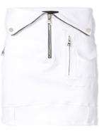 Rta Zip Front Skirt - White