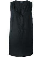 Ann Demeulemeester Sleeveless Tank Top, Women's, Size: 38, Black, Rayon/silk