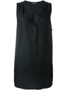 Ann Demeulemeester Sleeveless Tank Top, Women's, Size: 38, Black, Rayon/silk