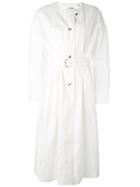 Isabel Marant - Belted Coat - Women - Cotton/linen/flax - 36, White, Cotton/linen/flax