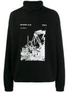 Off-white Oversized Graphic-print Sweatshirt - Black