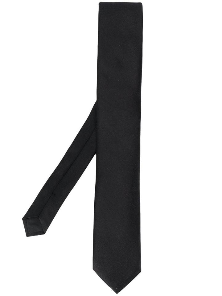 Dolce & Gabbana Plain Silk Tie - Black