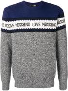 Love Moschino Logo Intarsia Jumper - Grey