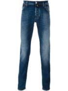 Jacob Cohen Stonewash Skinny Jeans, Men's, Size: 42, Blue, Cotton/spandex/elastane