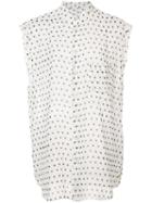 Saint Laurent - Sheer Polka Dot Blouse - Women - Silk - 44, White, Silk