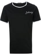 Christian Dada Johnny Embroidery T-shirt, Men's, Size: 50, Black, Cotton