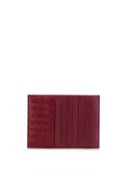 Bottega Veneta Intrecciato Weave Card Holder - Red