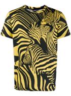 Just Cavalli Zebra Print T-shirt - Yellow