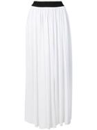 Msgm Pleated Maxi Skirt - White