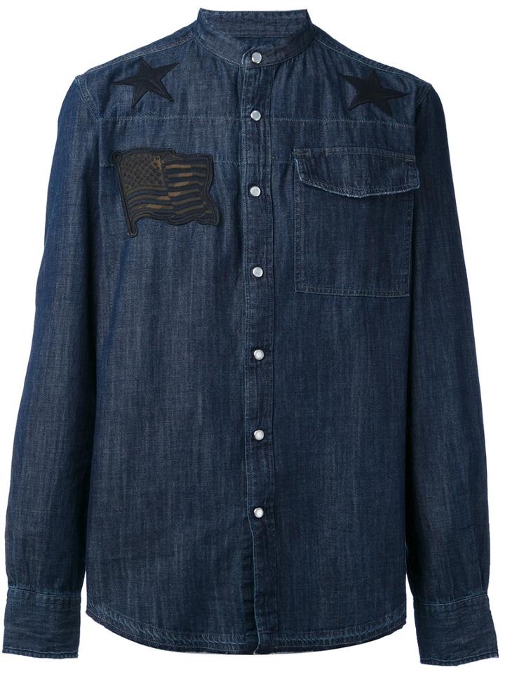 Hydrogen - Denim Appliqué Shirt - Men - Cotton - Xl, Blue, Cotton