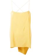 Theory - Square Neck Cami Top - Women - Silk - M, Yellow/orange, Silk