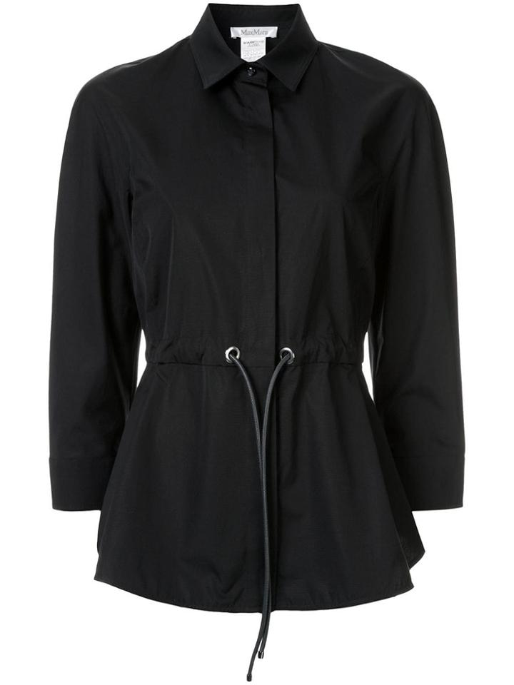 Max Mara Drawstring Waist Shirt - Black