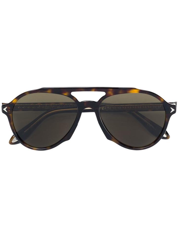 Givenchy Eyewear Rounded Aviator Sunglasses - Brown