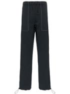 Portvel Drawstring Straight-leg Sweatpants - Black