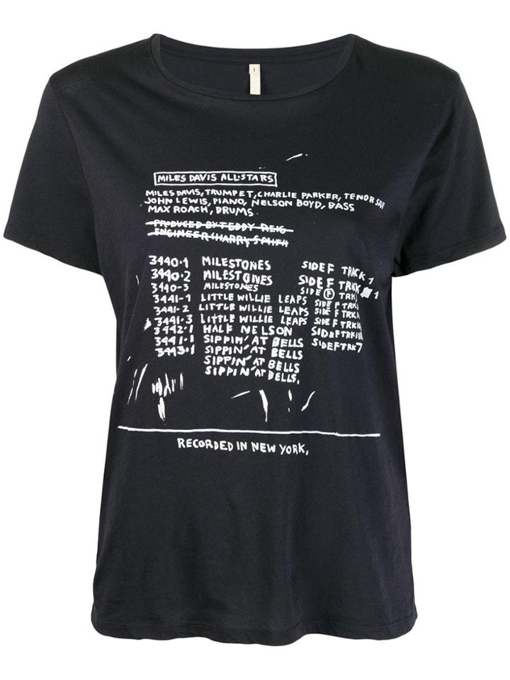 Bellerose Slogan Print T-shirt - Blue