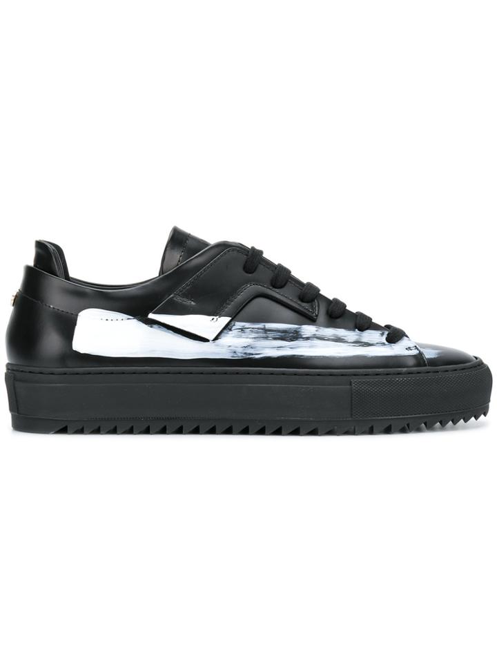 Oamc Paint Stripe Detail Sneakers - Black