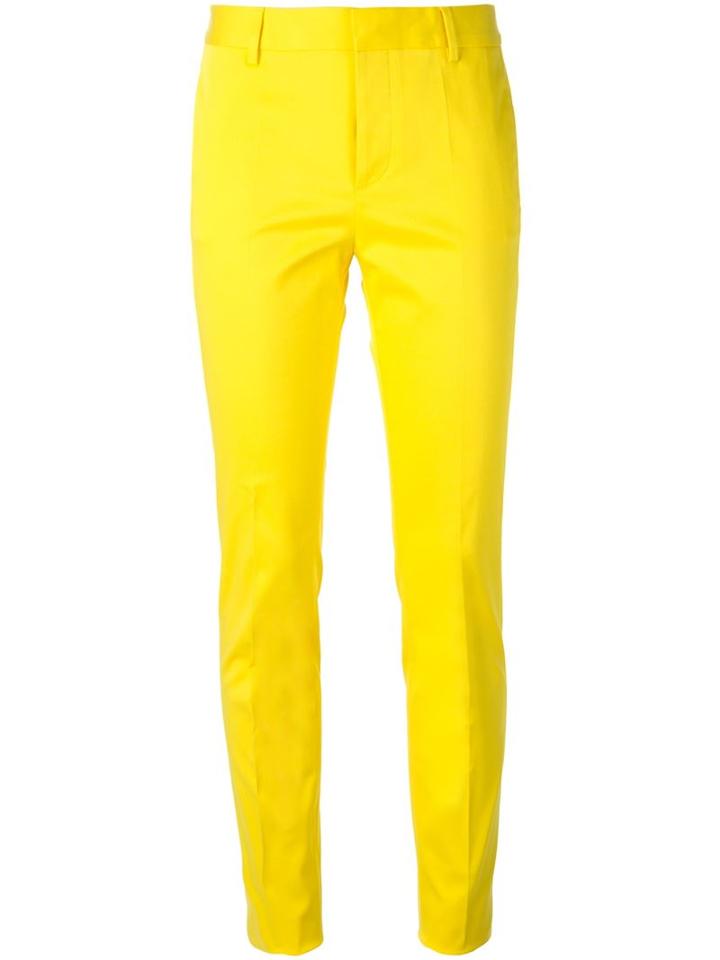 Dsquared2 Slim Trousers, Women's, Size: 40, Yellow/orange, Cotton/spandex/elastane
