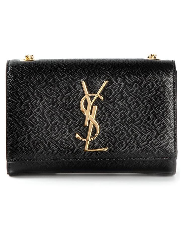 Saint Laurent 'classic Monogram' Satchel, Women's, Black, Leather/calf Leather