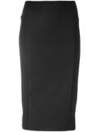 Patrizia Pepe Midi Pencil Skirt - Black
