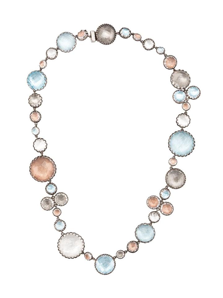 Larkspur & Hawk Sadie Riverstone Bubble Necklace - Metallic