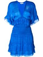 Iro Empire Line V-neck Dress - Blue