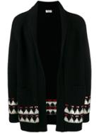 Saint Laurent Boho Motif Knitted Cardigan - Black