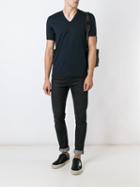 Dolce & Gabbana V-neck T-shirt, Men's, Size: 52, Blue, Cotton