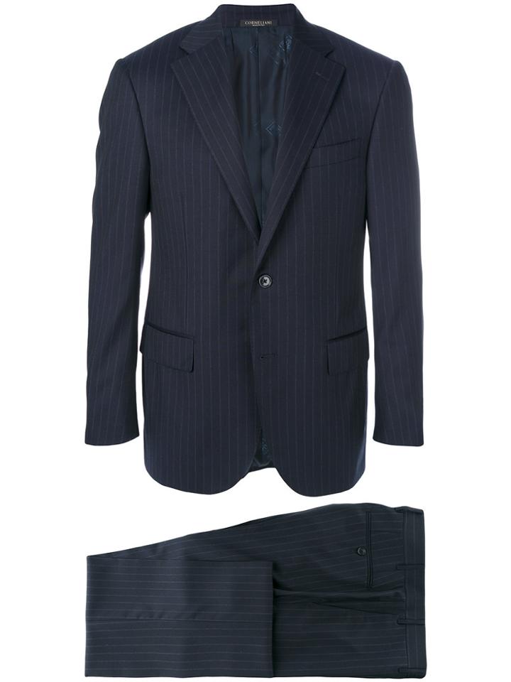 Corneliani Pinstripe Two Piece Suit - Blue